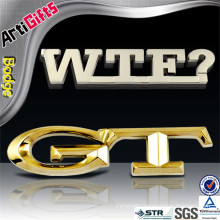 Free samples gold metal letters for car emblem